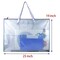 Large Clear Mesh Vinyl Bag with Handle and Zipper/Waterproof Art Storage Bag for Artworks, Charts and Teaching Material Multipurpose -19 x 25 Inch